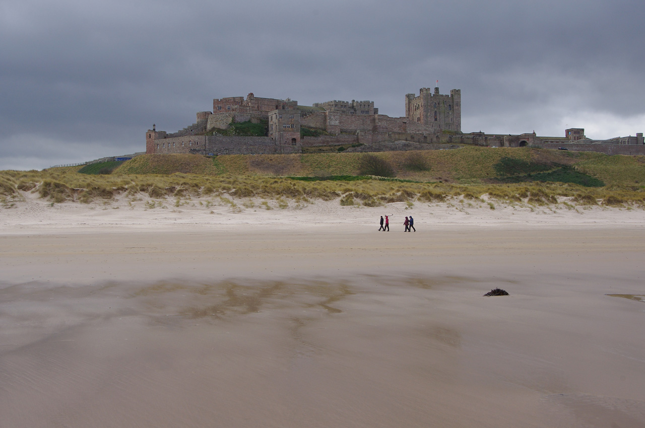 Bamburgh Castle from the beach