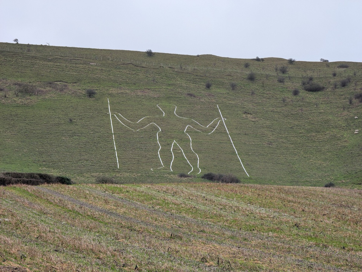 The Long Man of Wilmington on Windover Hill