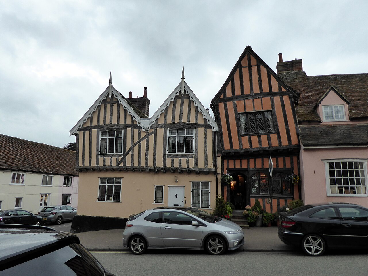 Timber-framed houses on the High Street, Lavenham
