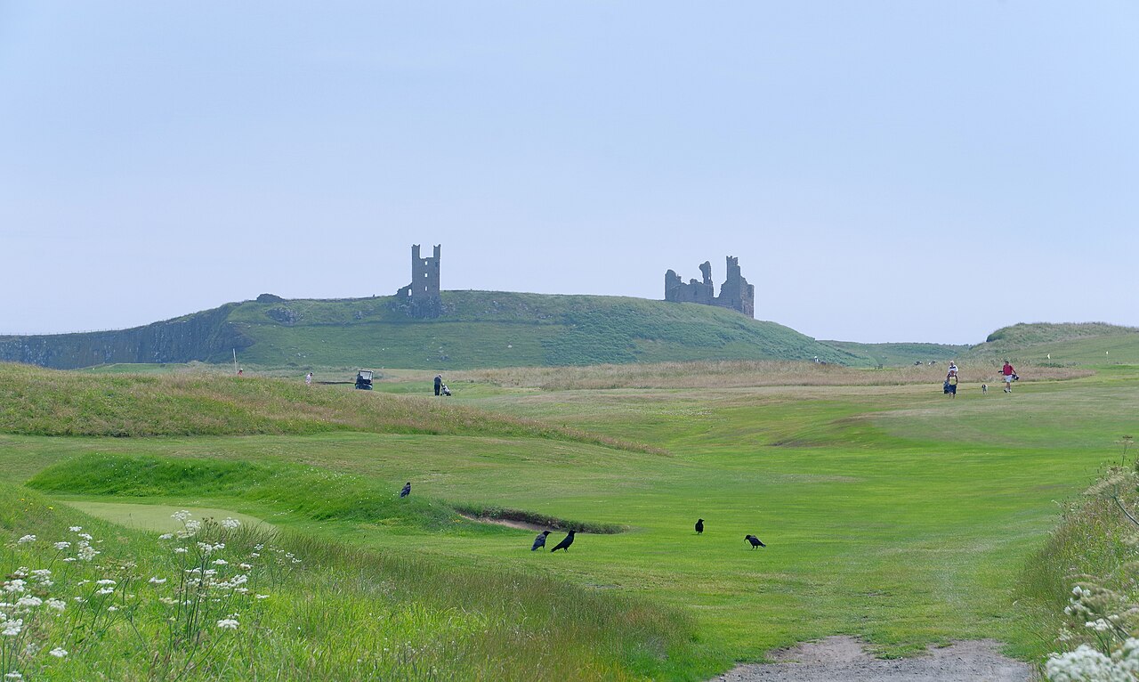 Dunstanburgh Castle on the Northumberland coast