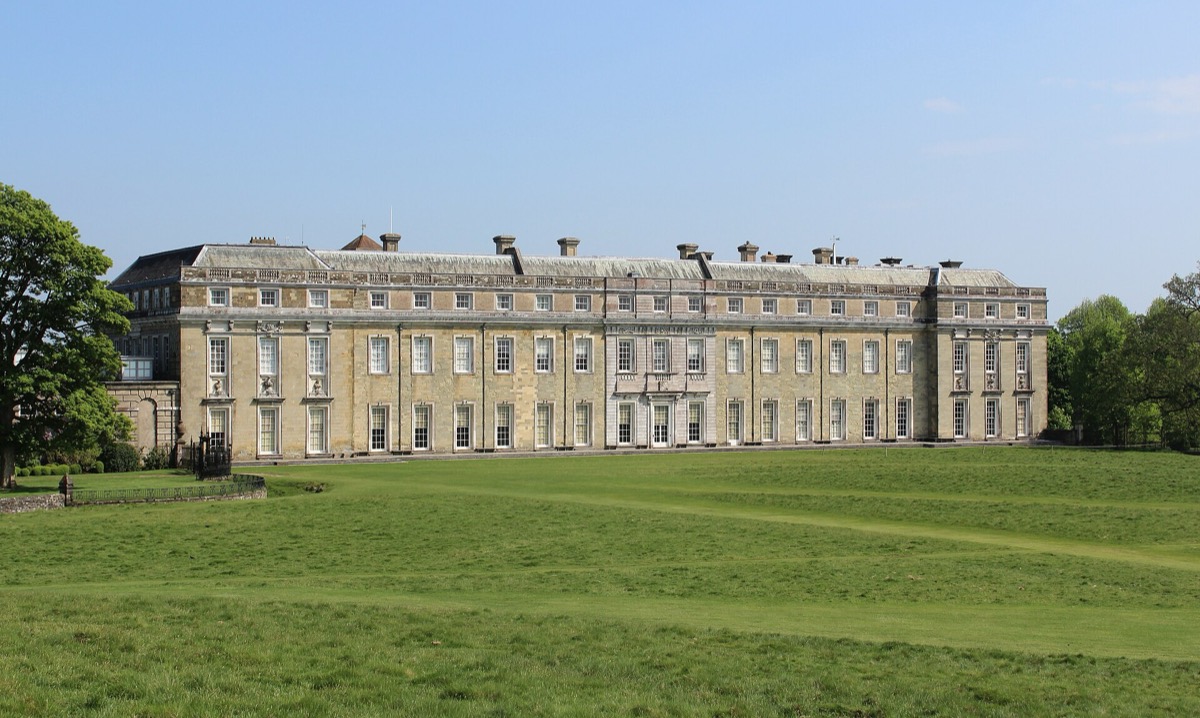 Petworth House from the west, across the park