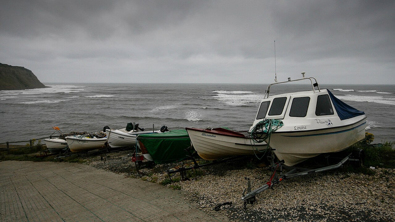 Fishing boats on the slipway at Robin Hood's Bay