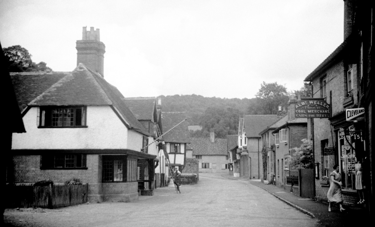 Middle Street, Shere, photographed in 1938