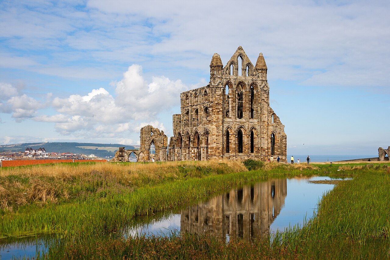 The ruins of Whitby Abbey on the East Cliff